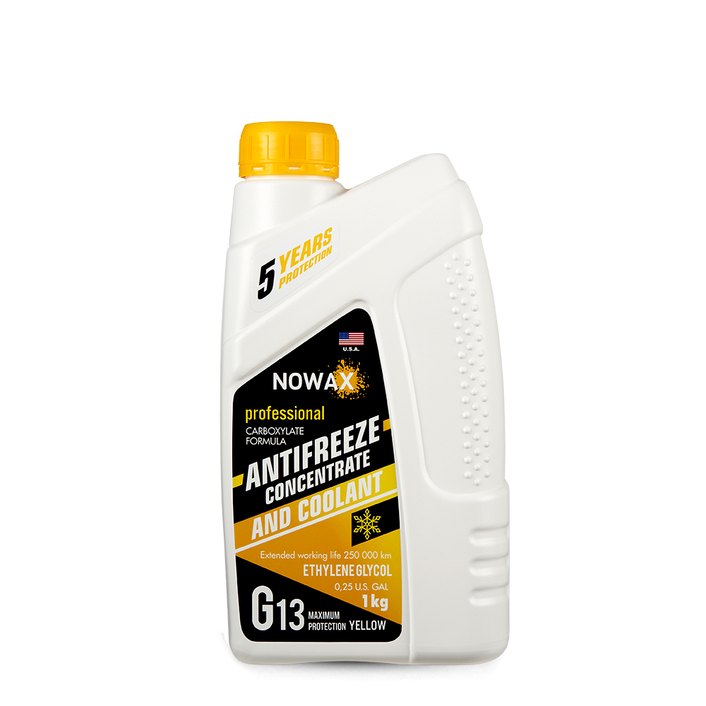 Антифриз NOWAX YELLOW G13 , жовтий , 1 кг